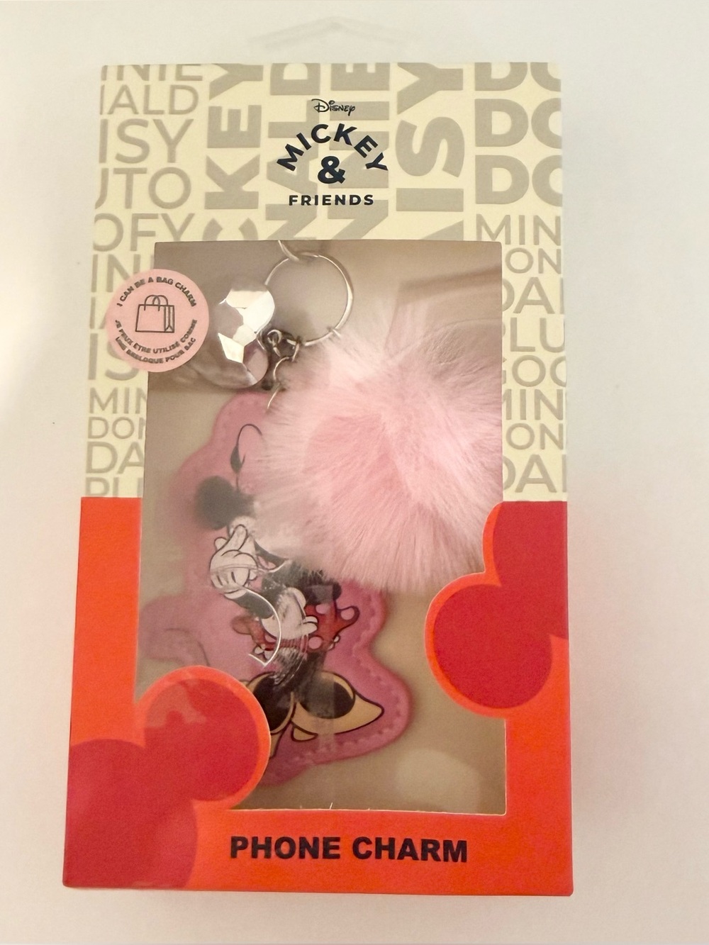 NEW Minnie Mouse keychain phone charm